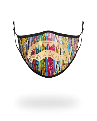 1994 GOLD METALLIC SHARK POLYESTER GESICHTSMASKE