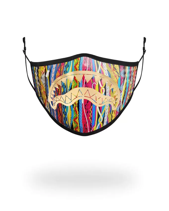 1994 GOLD METALLIC SHARK POLYESTER GESICHTSMASKE 1994 GOLD METALLIC SHARK POLYESTER GESICHTSMASKE