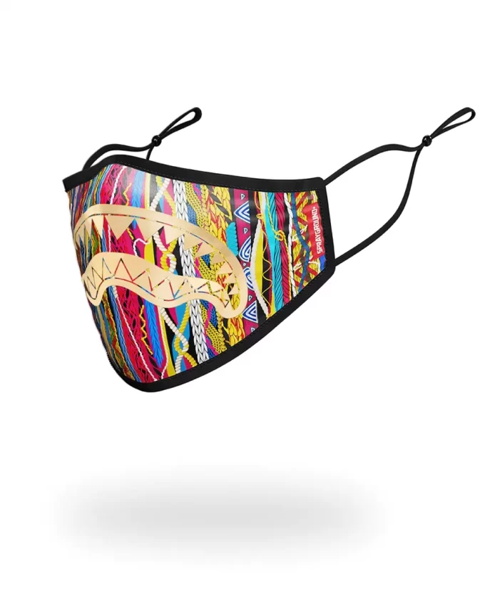 1994 GOLD METALLIC SHARK POLYESTER GESICHTSMASKE 1994 GOLD METALLIC SHARK POLYESTER GESICHTSMASKE