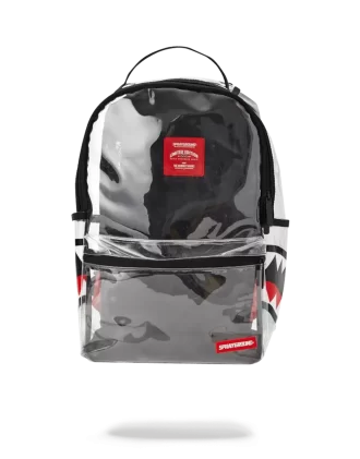 20/20 VISION DOPPEL-CARGO-SEITEN-SHARK-RUCKSACK, TRANSPARENT