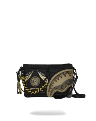 A.I. AFRICAN INTELLIGENCE SHARKS OF THE GOLD OCEAN CROSSOVER CLUTCH – SANDFLOWER COLLAB
