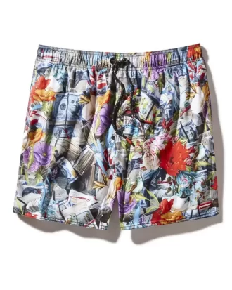 Badehose mit Blumenmuster