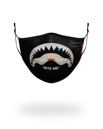 BITE ME SHARK (SCHWARZ) POLYESTER-GESICHTSMASKE