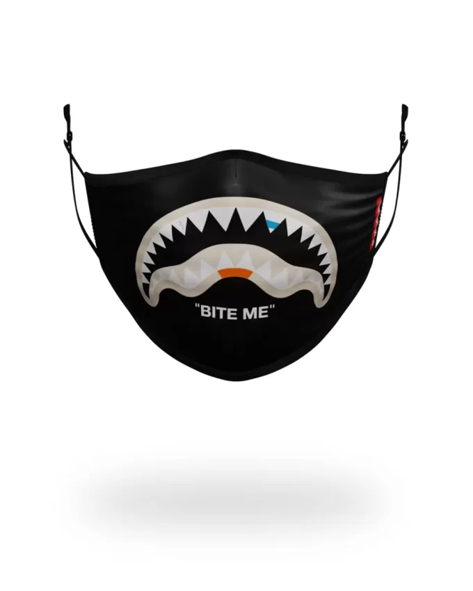 BITE ME SHARK (SCHWARZ) POLYESTER-GESICHTSMASKE BITE ME SHARK (SCHWARZ) POLYESTER-GESICHTSMASKE