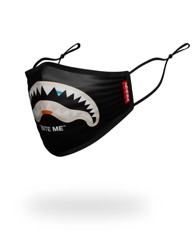 BITE ME SHARK (SCHWARZ) POLYESTER-GESICHTSMASKE BITE ME SHARK (SCHWARZ) POLYESTER-GESICHTSMASKE