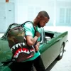 CAMO DRIP SHARKS IN PARIS RUCKSACK (DLXV)