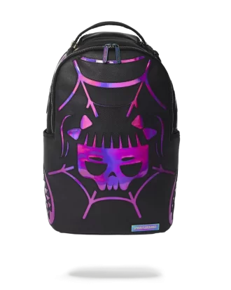 CAZZU IRIDESCENT CUT & SEW SPIDER SKULL SHARK RUCKSACK (DLXV)