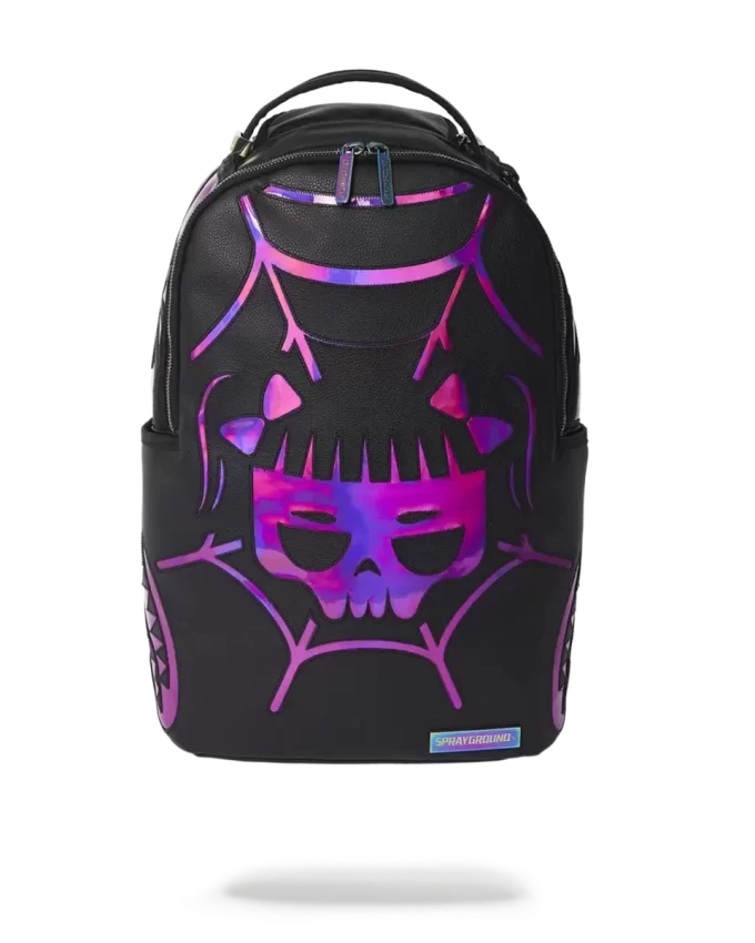 CAZZU IRIDESCENT CUT & SEW SPIDER SKULL SHARK RUCKSACK (DLXV)