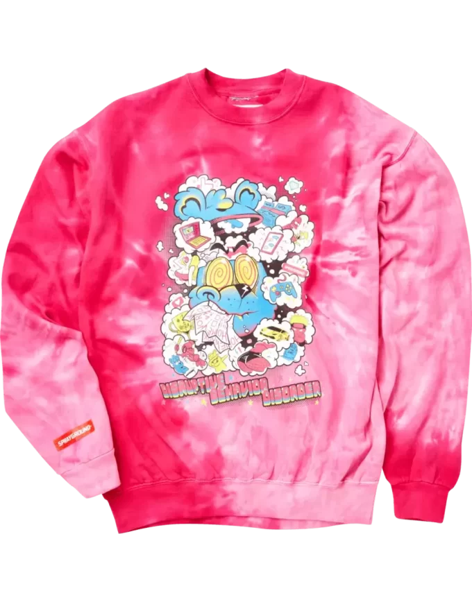 CREW-KLEIDUNG FÜR VERHALTENSSTÖRUNGEN MIT ROSA BIEGENDRUCK