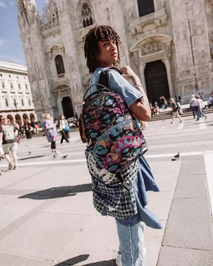 EMBROIDERED DRAGONS DLX RUCKSACK