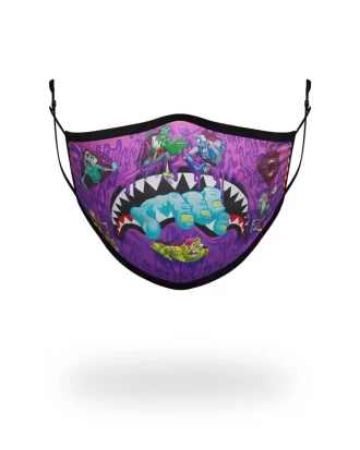 FORMANGEREICHE GESICHTSMASKE MIT ZOMBIE-HAI-MODELL FÜR ERWACHSENE