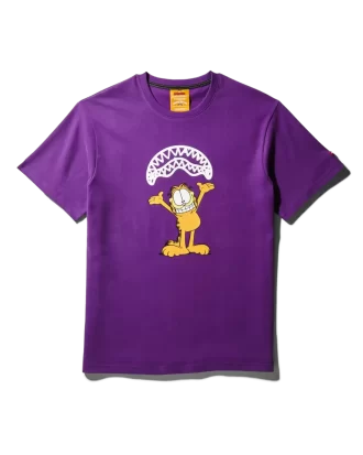GARFIELD SHARKMOUTH GRAFIK-T-SHIRT (LILA)