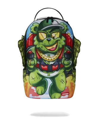 Geldbär, wir heben gleich den Rucksack ab