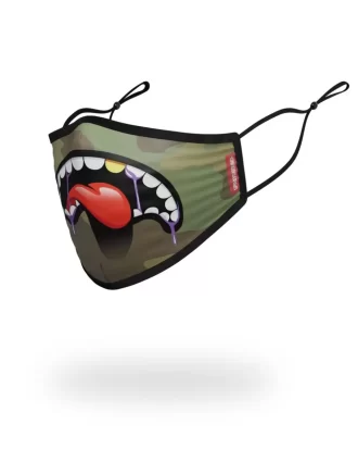 Gesichtsmaske mit klarem Hai-Motiv für Erwachsene, eng anliegend Gesichtsmaske mit klarem Hai-Motiv für Erwachsene, eng anliegend