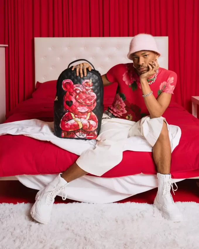 Gesteppter, handbemalter Diablo-Bär-Rucksack (DLXV)