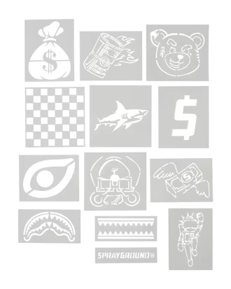 GRAFFITI-KÜNSTLER – GESTALTE DEINEN EIGENEN RUCKSACK – 9 SCHABLONEN INKLUSIVE