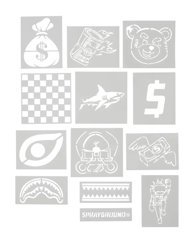 GRAFFITI-KÜNSTLER – GESTALTE DEINEN EIGENEN RUCKSACK – 9 SCHABLONEN INKLUSIVE