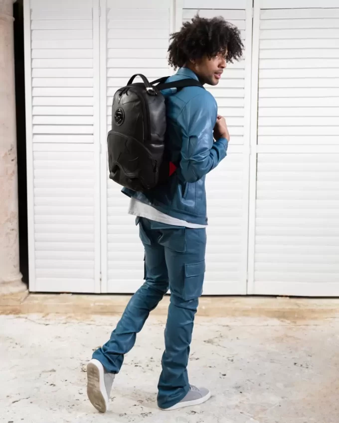 HEAVY METAL SHARK SCHWARZER RUCKSACK (DLXV)