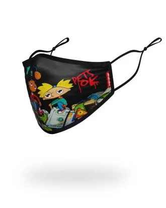 Hey Arnold Money Stacks Gesichtsmaske für Erwachsene Hey Arnold Money Stacks Gesichtsmaske für Erwachsene