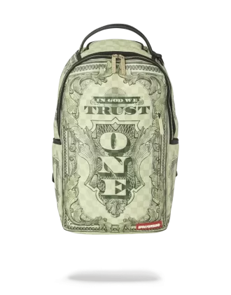 IN GOD WE TRUST GRÜNER RUCKSACK (EINZELSTÜCK)