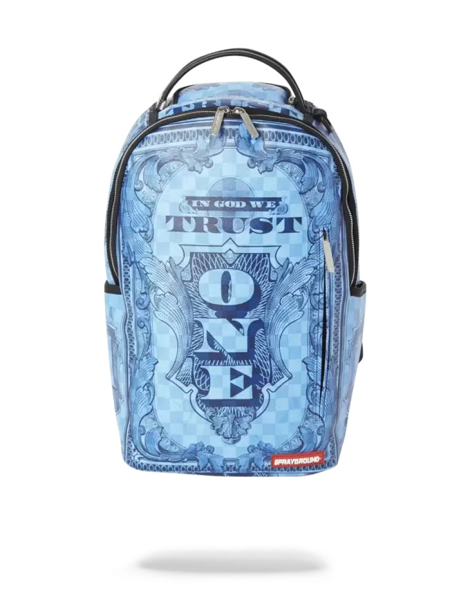 IN GOTT VERTRAUEN BLAUER RUCKSACK (EINZELSTÜCK)