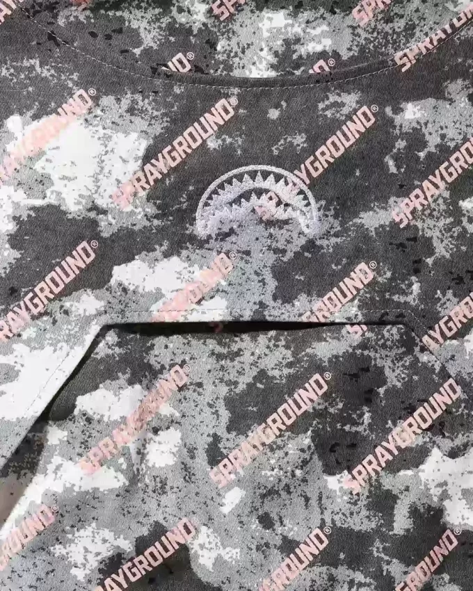 Jacke mit doppelter Passe und Druckknöpfen vorne (GRAU)