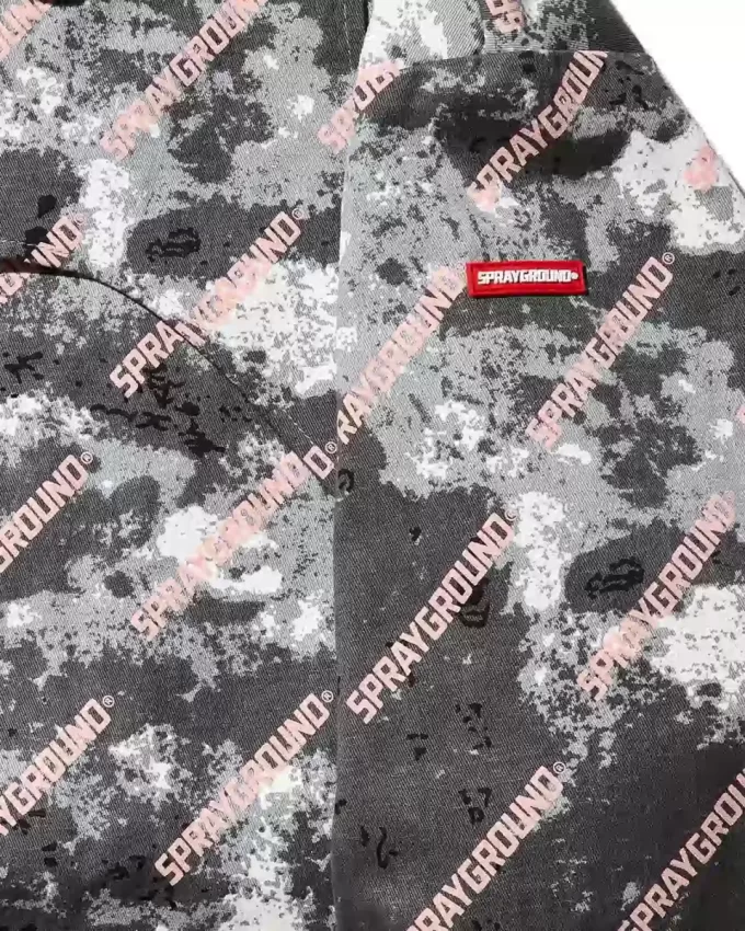 Jacke mit doppelter Passe und Druckknöpfen vorne (GRAU)