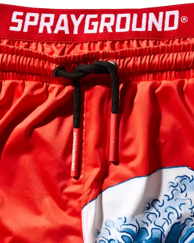 JAPAN WAVE BADEHOSE FÜR KINDER (ROT)