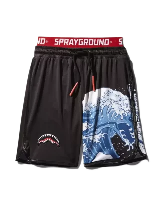 JAPAN WAVE BADEHOSE FÜR KINDER (SCHWARZ)