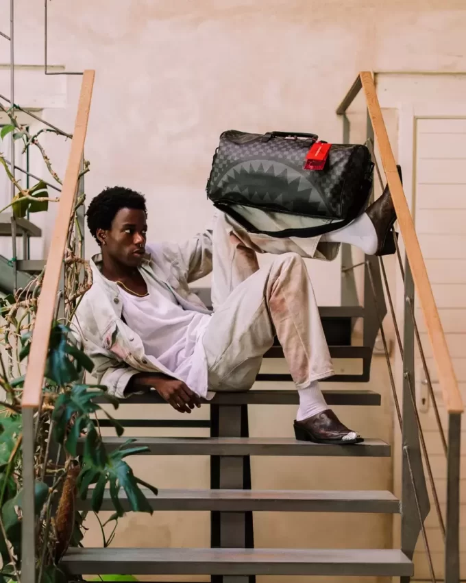 Kater-Tropfen-Check-Duffel