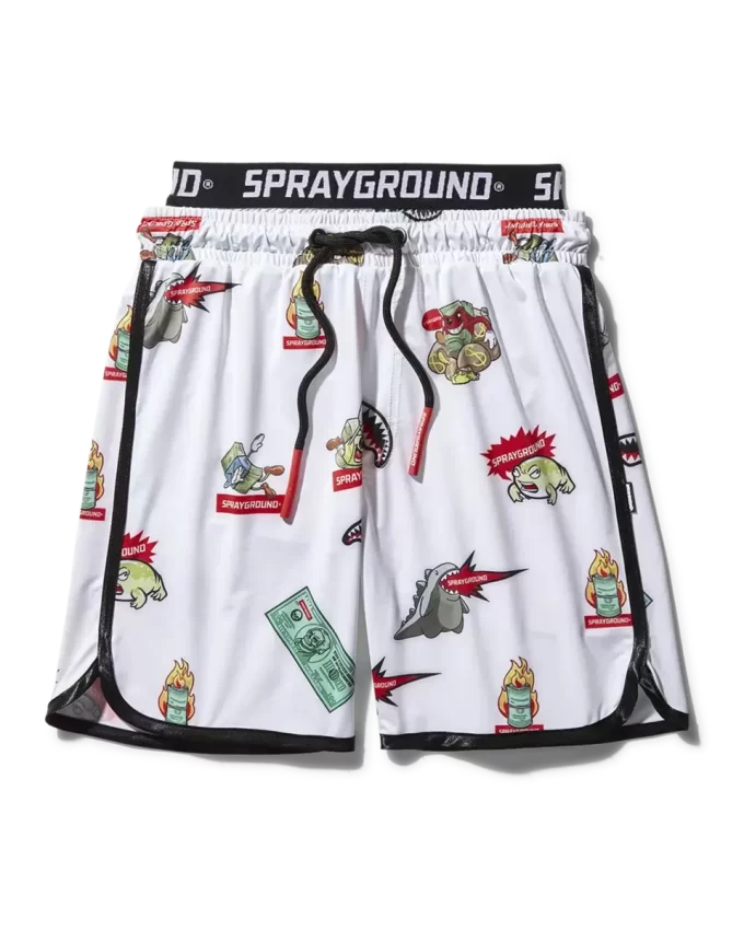 Kinder-Badehose mit Aufnäher (weiß)