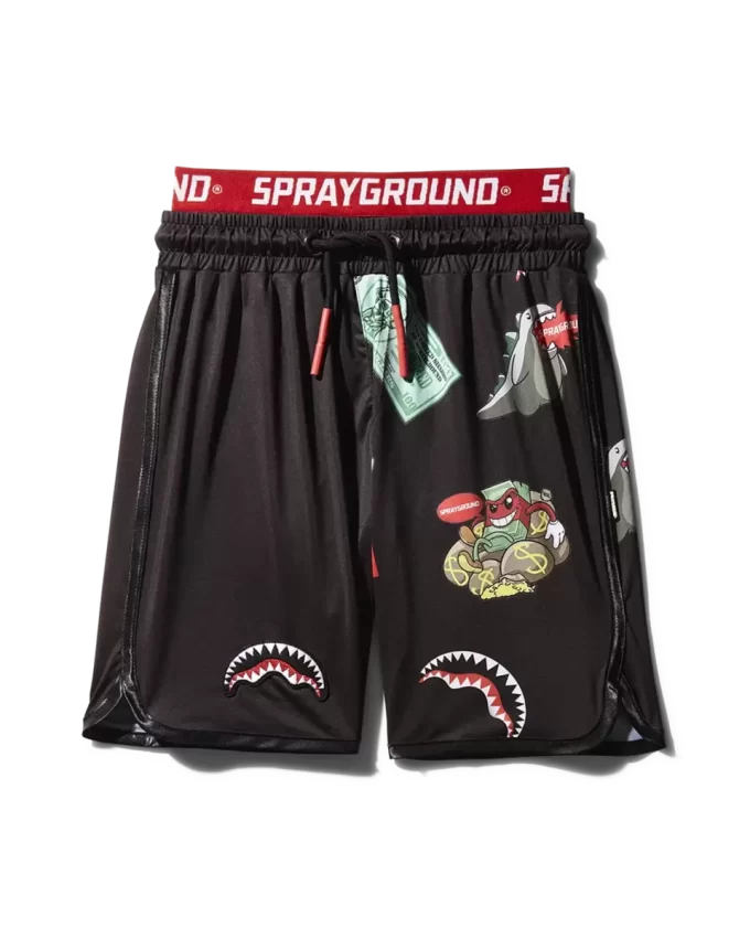 Kinder-Badehose mit Aufnähern (schwarz)