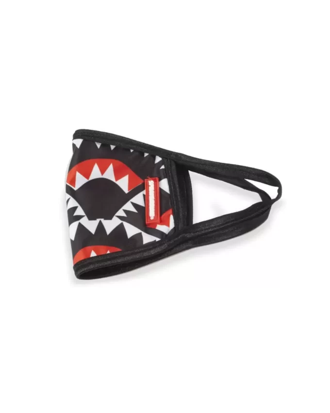 Kindermaske mit Haifischmaulmuster (klassische Passform)