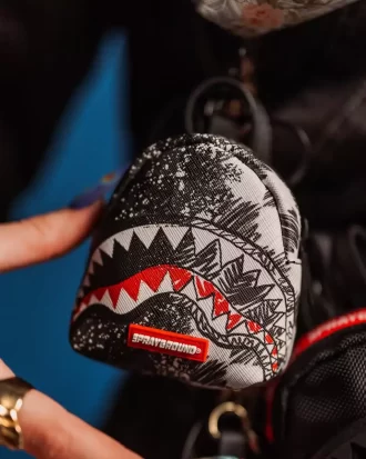 Kritzel-Dribble-Check-Rucksack-Schlüsselanhänger