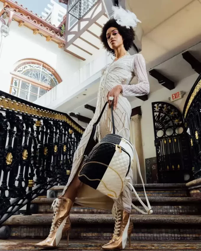 LEVELED UP SPLIT QUILT SHARK SAVAGE RUCKSACK