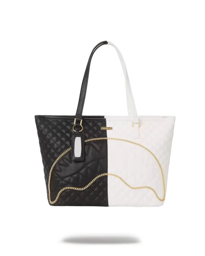 LEVELED UP SPLIT QUILT SHARK TOTE LEVELED UP SPLIT QUILT SHARK TOTE