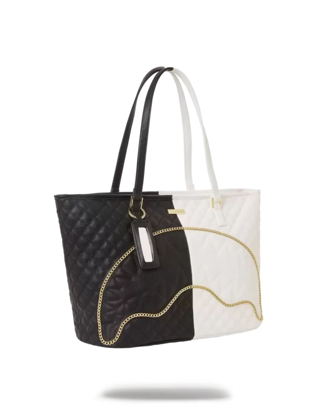 LEVELED UP SPLIT QUILT SHARK TOTE LEVELED UP SPLIT QUILT SHARK TOTE