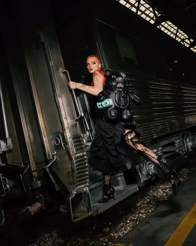 LUFTFREIE GELDBÄR-TEDDYBÄR-RUCKSACK