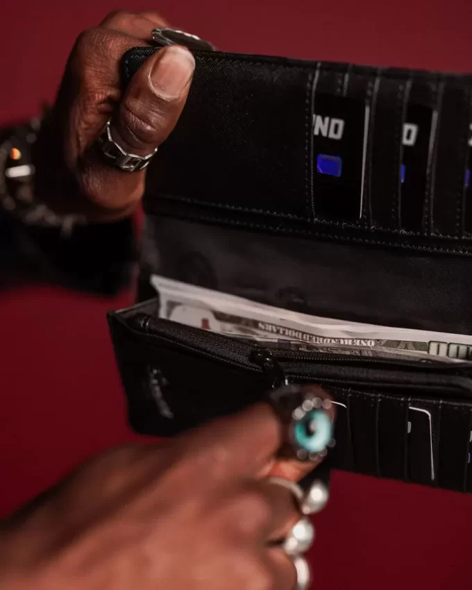 MIDNIGHT CHATEAU EINFACH GEFALTBARE GELDBÖRSE