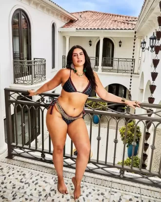 Bikini-Top mit Midnight Money-Muster