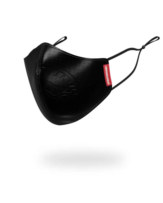 MIDNIGHT SHARK VEGANE LEDER-GESICHTSMASKE