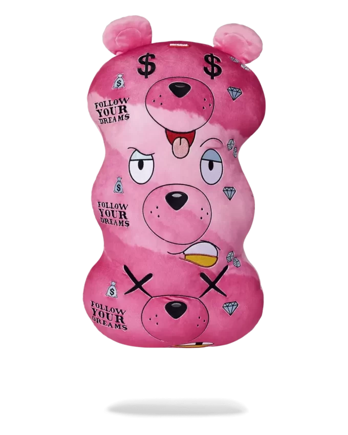 MONEYBEAR DREIFACH ROSA PLÜSCHTIER/KISSEN