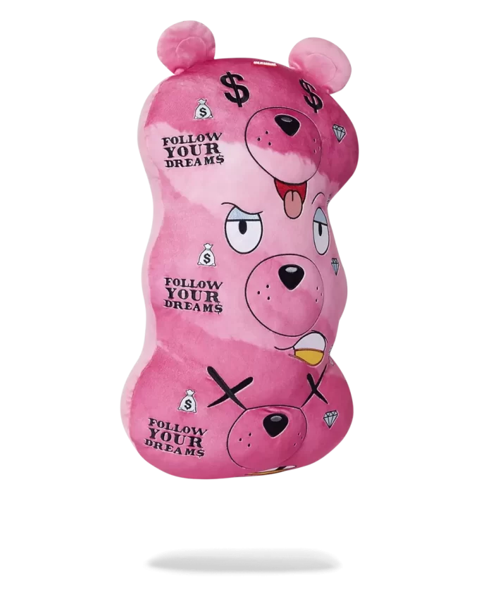MONEYBEAR DREIFACH ROSA PLÜSCHTIER/KISSEN
