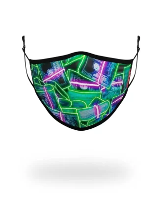 NEON-GELD-FORM-GESICHTSMASKE FÜR ERWACHSENE
