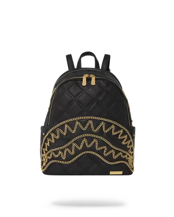 NOIR QUILT GOLD CHAIN  SHARK SAVAGE RUCKSACK