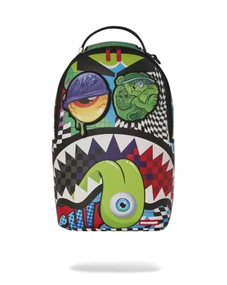 PSYCHO WORLD OF FUN RUCKSACK (MIT ABNEHMBAREN AUGENKLAPPEN MIT KLETTVERSCHLUSS)
