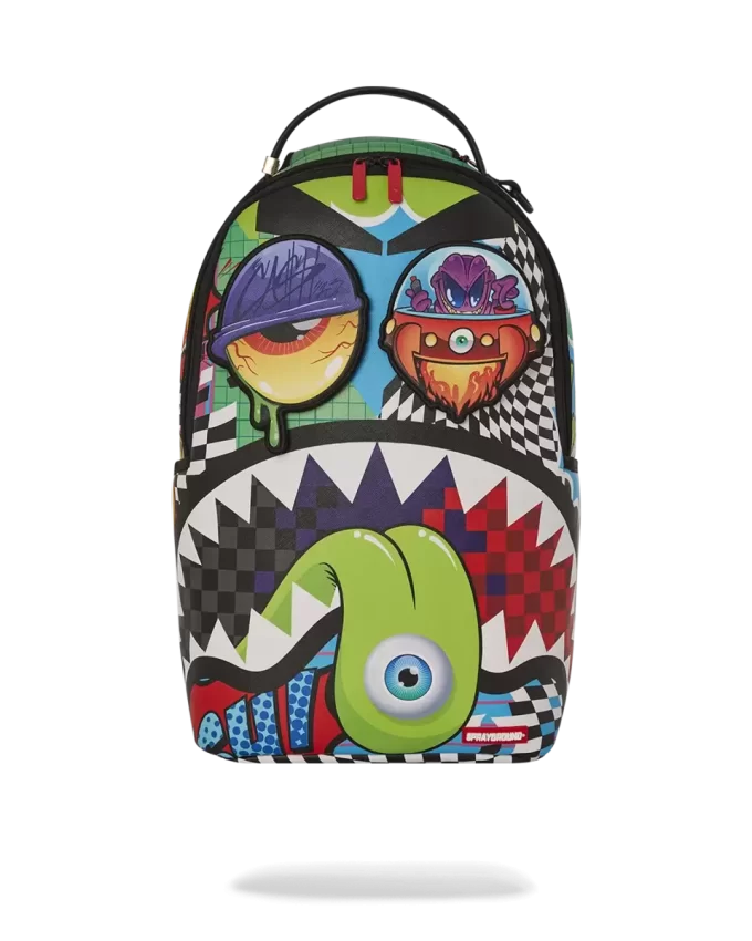 PSYCHO WORLD OF FUN RUCKSACK (MIT ABNEHMBAREN AUGENKLAPPEN MIT KLETTVERSCHLUSS)