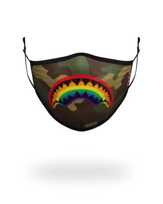 Regenbogenhai-Gesichtsmaske für Erwachsene, eng anliegend