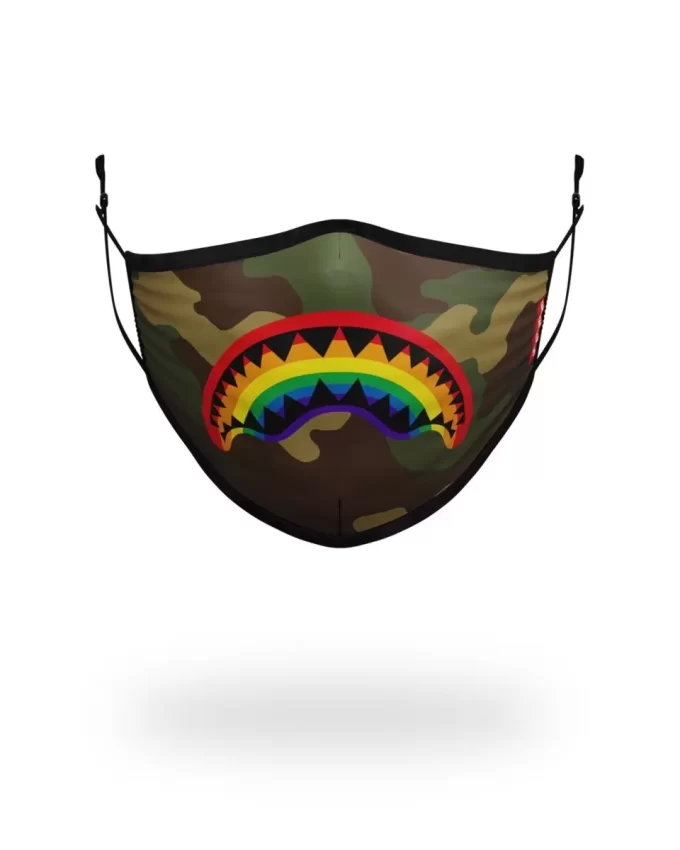Regenbogenhai-Gesichtsmaske für Erwachsene, eng anliegend