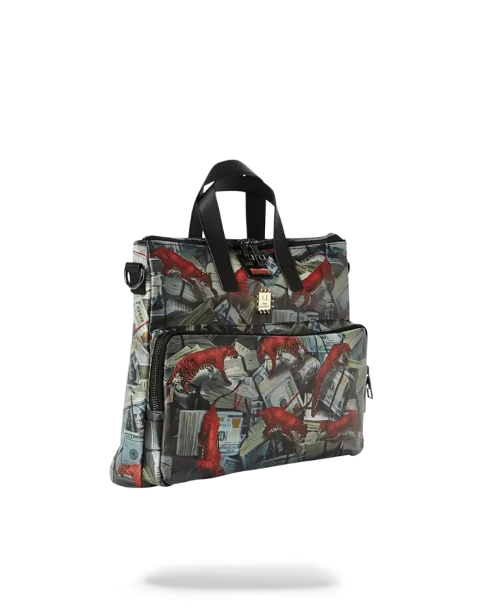 Reiseetui mit rotem Leopardenmuster